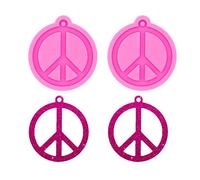 Nifocc Friedens Lot de 2 moules en silicone avec trous en époxy pour bricolage, bijoux, artisanat