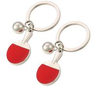 Nifocc Lot de 2 mini porte-clés en forme de raquette de tennis de table pour les amateurs de sport, les amis, les fêtes de famille, Noël, Nouvel An, anniversaire, souvenir créatif