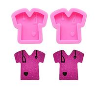 Nifocc Lot de 2 moules en silicone pour t-shirt Motif docteur