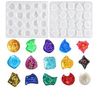 Nifocc Lot de 20 moules en résine époxy pour bijoux irréguliers - Pendentif - Boucles d'oreilles - En silicone - Pour bricolage