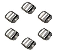 Nifocc Lot de 6 boucles réglables en alliage de zinc avec curseur réglable pour sac à dos, valise, sangle