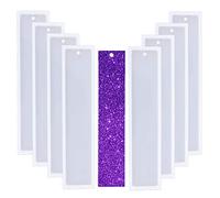 Nifocc Lot de 8 marque-pages en résine - Forme rectangulaire - Moule en silicone époxy - Bijoux - Artisanat - Forme transparente - Marque-page Casting