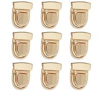 Nifocc Lot de 9 fermoirs en métal pour sac à main, portefeuille, portefeuille, loisirs créatifs, portefeuilles, sacs, sacs à main, dorés, 9 pièces