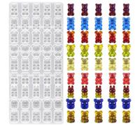 Nifocc Moule à 45 trous en forme d'ours en cristal - Moule en silicone 3D - Résine époxy - Pour bricolage, bijoux, bricolage, porte-clés, boucles d'oreilles, breloques