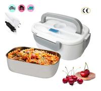 Nifogo Boite Électrique Lunch Box Chauffante Gamelle Chauffant Boite Repas Alimentaire, Boite Repas, Couvert Chantier 12V+200V