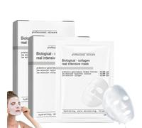 Nifora Masque Collagene Visage,Nifora Biological - Collagen Real Intensive Mask,Hydratant Anti-âge,Korean Skincare,Resserre Les Pores,Améliore L'élasticité De La Peau,Masque Collagène Coréen (8PC)