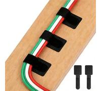Nify 50-Pack Self-Adhesive Hook and Loop Cable Ties for Desk and Home, 30 x 90 mm Nylon Reusable Straps, Cable Management Bureau Organiser for PC, TV and Charger Leads, Black