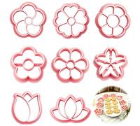 Nify 8 Emporte Pièces Fleur Biscuit Lot Mini Moules Rose pour Biscuits Fondant Pâte Polymère Pâtisserie DIY 3,6-4,7 cm