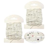 Nify Beige Filet de Pêche Décoratif Lot de 2, Aspect Corde, Déco Plage et Bord de Mer, Décoration Murale Nautique Thème Marin Maison Vitrine Fête