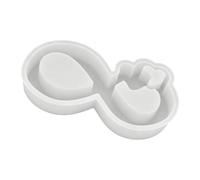 Nify Moule en Silicone Amour, Moule Silicone Bougeoir Motif de Ruban, Moule Réutilisable Compatible avec Résine époxy, Cire, Plâtre et Béton, Décoration Artisanale DIY, Blanc Translucide