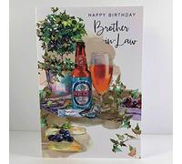 Nigel Quiney Carte d'anniversaire Inscription Happy Birthday Brother in Law - Bouteille de bière