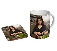 Nigella Lawson Cook Tasse à café en céramique + dessous de verre Coffret cadeau