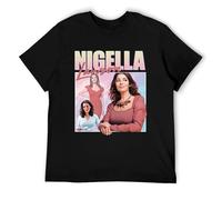 Nigella Lawson Homage T-Shirt Tee Funny Retro TV Cook Cooking Gift 90's Black