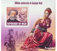 Niger Bloc-Feuillet 235 (complète. Edition.) Neuf avec Gomme Originale ** MNH 2013 Giuseppe Verdi (Timbres pour Les collectionneurs) Musique/Danse