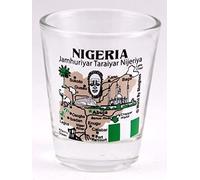 Nigeria monuments et icônes Collage Verre à liqueur
