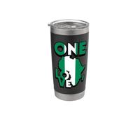 Nigeria One Love Carte de l'Afrique Nigerian Pride Gobelet isotherme en acier inoxydable double paroi