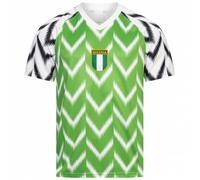 JELEX Retro History Maillot pour homme | Avec logo brodé et manches courtes | Design nostalgique pour les fans de football | Idéal pour les collectionneurs, Nigéria, S