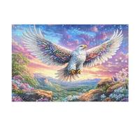 Night Aigle Volant dans Le Ciel 1000 Pièces Puzzle pour Ado en Carton Épais Haute Densité Facile Débutant Jeu De Société Idée Cadeau Anniversaire Petit Prix Premium 1000 PCS