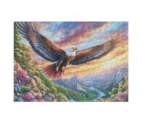 Night Aigle Volant dans Le Ciel 300 Pièces Puzzle Personne Âgée en Carton Épais sans Déformation Facile Débutant Anti-Stress Thérapie Occupationnelle Petit Prix 300 PCS