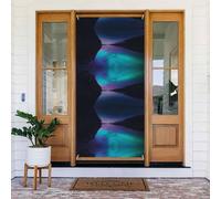 Night At Lake Aurora Couvertures de Porte Décoratives Décoration de Bannière de Porte Intérieur Extérieur Printemps Été Automne Hiver Halloween Décorations de Noël