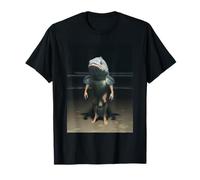 Night Beach Fish Man Weird Sea Creature Hybrid T-Shirt