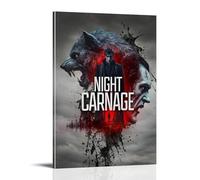 Night Carnage Absurd Fables Action Horreur Romance Poster mural sur toile esthétique Couverture vintage Musique et films Peinture décorative pour salon, chambre à coucher, 60 x 90 cm Cadre