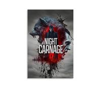 Night Carnage Absurd Fables Action Horreur Romance Poster mural sur toile esthétique Couverture vintage Musique et films Peinture décorative pour salon, chambre à coucher, 20 x 30 cm Sans cadre