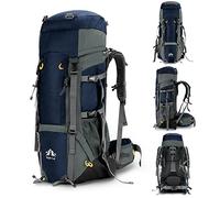 Night Cat 70L Sac à Dos de Randonnée Trekking avec Housse de Pluie pour Homme Femme Camping Pédestre Voyage et Alpinisme