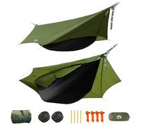 Night Cat Hamac Tente Suspendue: Camping Hamac avec Moustiquaire et Bâche | pour 1 Personne - Imperméable PU3000 - Spacieuse 300x140cm - Leger 1.5kg - pour Bivouac Extérieur Randonnée Jardin Voyage
