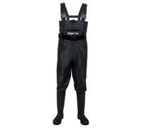 Night Cat Pêche Waders Cuissardes pour Hommes Femmes Chasse Waders Poitrine avec Bottes imperméable Respirant Crosswater pêche, Noir, Taille 42