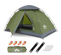 Night Cat Tente de Camping familiale pour 2 Personnes avec Double Couche imperméable et 2 Portes Installation Facile