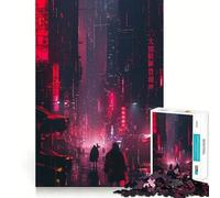 Night City pour Adultes Puzzle de 1000 pièces Jeu de réflexion Intelligent Loisirs Découpe précise Objet de Collection (38x52cm)
