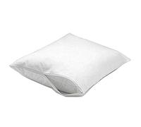 Night Comfort Lot de 2 Housses de Coussin en Coton mélangé avec Fermeture éclair Anti-Allergique et Traitement Anti-punaises de lit Blanc