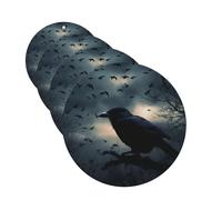 Night Crow Lot de 4 cartes parfumées à suspendre pour voiture, aromathérapie, armoire, salle de bain, voiture, miroir intérieur