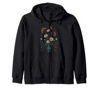 Night Daisy Flower Mystical Whimsigoth Art Episodique Dessin Sweat à Capuche