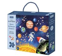 NIGHT & DAY - L'espace Inclus 1 livre, 1 puzzle et 16 silhouettes - Caroline Eysel - Sassi - Coffret - Jeux livres objets