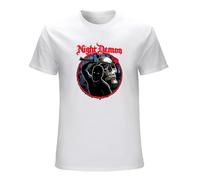 Night Demon II Unisex Cotton Tee Shirt Men's White T-Shirt XL