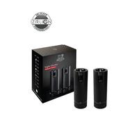 Night Electric Coffret cadeau - Duo de moulins à poivre et à sel électriques Line noir mat 15 cm