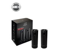 Night Electric Coffret Cadeau - Duo De Moulins À Poivre Et À Sel Électriques Line Noir Mat 15 Cm