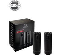 Night Electric Coffret cadeau - Duo de moulins à poivre et à sel électriques Line noir mat 15 cm G