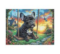 Night Forest Black Chien 500 Pièces Puzzle pour Ado en Carton Anti-Déchirure Facile Débutant Jeu De Société Soirée Entre Amis Cadeau Anniversaire Petit Prix 500 PCS/52×38cm