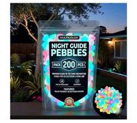 Night Guide Pebbles,Colorful Glow-In-The-Dark Garden Stones,Glowing Pebbles for Garden Outdoor,Fish Tank Aquarium Rocks Decorative Stones for Walkway Patio Lawn Yard Landscaping (400, Multicolor)
