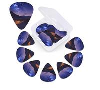 Night in the desert Lot de 12 médiators en celluloïd avec 3 épaisseurs différentes pour basse, guitare électrique et acoustique, cadeau pour homme et femme (0,46 mm, 0,71 mm, 0,96 mm)