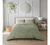 Night Lark - Couette sans Housse de Couette - Collection Seersucker - Literie de Luxe Douce au Toucher - Lavable en Machine - Hypoallergénique (Vert Olive, tog 4,5 - King Size)