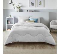 Night Lark Parure de lit double sans housse de couette réversible 10,5 tog - Collection lin - Gris nuage - Couette super douce, confortable et légère - Lavable en machine, hypoallergénique, séchage