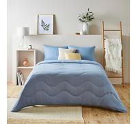 Night Lark - Parure de lit sans Housse de Couette - 4,5 tog - King - Collection Tufted Dot - Literie de Luxe - Hypoallergénique - Lavable en Machine - Bleu crépuscule