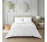 Night Lark Parure de lit sans Housse de Couette en Seersucker 4,5 tog pour très Grand lit - Blanc Polaire - Couette et taies d'oreiller - Lavable en Machine, hypoallergénique, séchage Rapide - Blanc