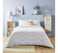 Night Lark Tufted Dots Collection Parure de lit Double sans Housse de Couette et taie d'oreiller 10,5 tog avec Fibre Smartfil avancée, Lavable en Machine, hypoallergénique, Blanc Polaire, lit Double