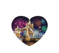 Night London Tower Bridge Lot de 10 cartes désodorisantes parfumées à suspendre pour décoration de voiture