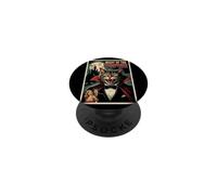 Night of The Vampurr Chat Effrayant Vampire Halloween Ghoul PopSockets PopGrip Adhésif